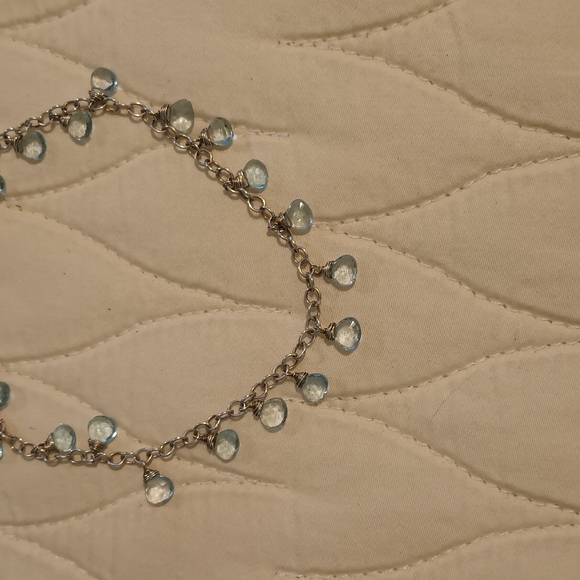 Jewelry - Elegant Blue Gemstone sterling silver anklet